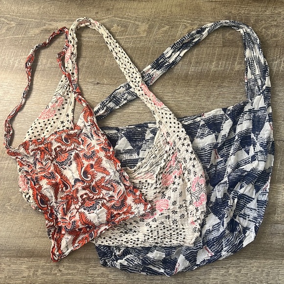 Free People Cotton Tote Bags (3) - Picture 1 of 4